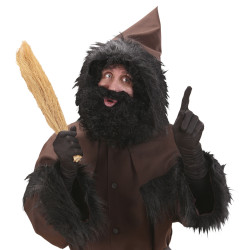 Čertovská paruka černá s vousy